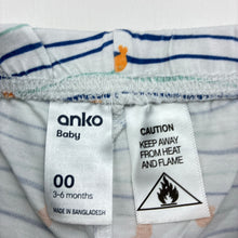 Load image into Gallery viewer, Unisex Anko, cotton pyjama shorts, elasticated, fish, GUC, size 00,  