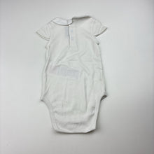 Load image into Gallery viewer, Girls Sergent Major, white cotton bodysuit / romper,butterfly, EUC, size 000,  