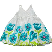 Load image into Gallery viewer, Girls Penelope Mack, lined floral cotton summer dress, GUC, size 12 months, L: 39cm