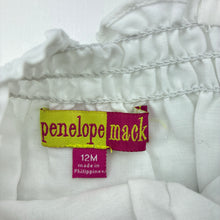 Load image into Gallery viewer, Girls Penelope Mack, lined floral cotton summer dress, GUC, size 12 months, L: 39cm