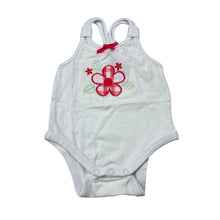Load image into Gallery viewer, Girls Sprout, white summer romper, flower, GUC, size 000,  
