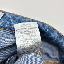 Load image into Gallery viewer, Girls DECJUBA KIDS, blue stretch denim cargo jeans, W: 33cm across, Inside leg: 61.5cm, GUC, size 14,  