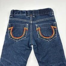 Load image into Gallery viewer, Girls DIESEL PUMP, embroidered dark denim jeans, adjustable, inside leg: 34cm, FUC, size 5,  