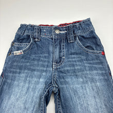 Load image into Gallery viewer, Unisex Target, blue denim jeans, adjustable, Inside leg: 25cm, GUC, size 1,  