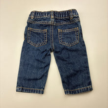 Load image into Gallery viewer, Unisex Carters, blue denim jeans, elasticated, GUC, size 3 months,  