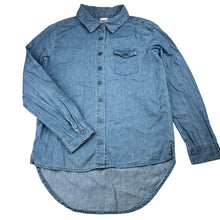 Load image into Gallery viewer, Girls Clothing &amp; Co, chambray cotton long sleeve shirt, GUC, size 8,  