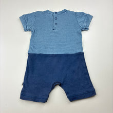 Load image into Gallery viewer, Boys Bebe by Minihaha, blue cotton romper, robot, GUC, size 000,  