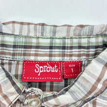Load image into Gallery viewer, Boys Sprout, lightweight cotton long sleeve shirt, GUC, size 1,  