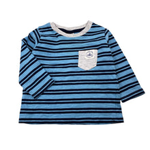 Load image into Gallery viewer, Boys Sprout, striped cotton long sleeve tee / top, GUC, size 000,  