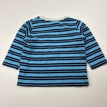 Load image into Gallery viewer, Boys Sprout, striped cotton long sleeve tee / top, GUC, size 000,  