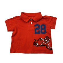 Load image into Gallery viewer, Boys Osh Kosh, orange cotton polo shirt top, GUC, size 00,  