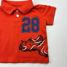 Load image into Gallery viewer, Boys Osh Kosh, orange cotton polo shirt top, GUC, size 00,  