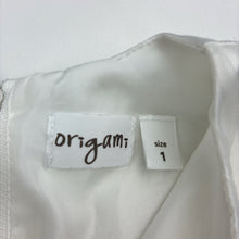 Load image into Gallery viewer, Girls Origami, white tulle formal / party dress, GUC, size 1, L: 46cm