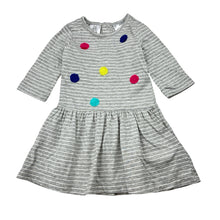 Load image into Gallery viewer, Girls Carters, cotton long sleeve dress, EUC, size 1, L: 42cm