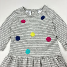 Load image into Gallery viewer, Girls Carters, cotton long sleeve dress, EUC, size 1, L: 42cm