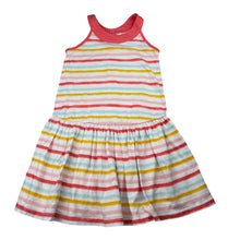 Load image into Gallery viewer, Girls Target, striped cotton summer dress, light marks, FUC, size 5, L: 58cm