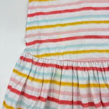 Load image into Gallery viewer, Girls Target, striped cotton summer dress, light marks, FUC, size 5, L: 58cm