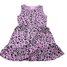 Load image into Gallery viewer, Girls Mango, animal print cotton summer dress, FUC, size 4, L: 50cm