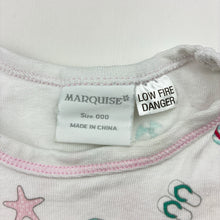 Load image into Gallery viewer, Girls Marquise, cotton bodysuit / romper, GUC, size 000,  