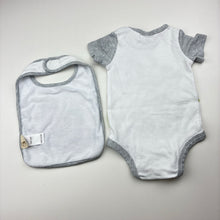 Load image into Gallery viewer, Unisex May Gibbs, Gumnut Babies cotton bodysuit / romper + bib, FUC, size 00,  