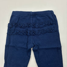 Load image into Gallery viewer, Girls Carters, blue cotton ruffle leggings / bottoms, GUC, size 3 months,  