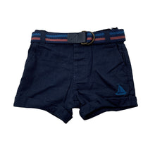 Load image into Gallery viewer, Boys Dymples, navy linen &amp; cotton blend shorts, adjustable, EUC, size 000,  