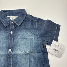 Load image into Gallery viewer, Boys Carters, lightweight denim short sleeve shirt, NEW, size 5,  