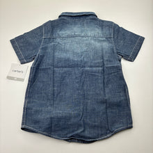 Load image into Gallery viewer, Boys Carters, lightweight denim short sleeve shirt, NEW, size 5,  
