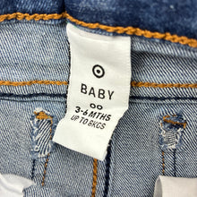 Load image into Gallery viewer, Unisex Target, blue stretch denim jeans, adjustable, EUC, size 00,  