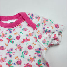 Load image into Gallery viewer, Girls Dymples, soft cotton bodysuit / romper, butterflies, EUC, size 00,  
