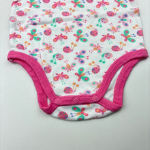 Load image into Gallery viewer, Girls Dymples, soft cotton bodysuit / romper, butterflies, EUC, size 00,  