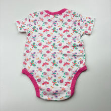 Load image into Gallery viewer, Girls Dymples, soft cotton bodysuit / romper, butterflies, EUC, size 00,  