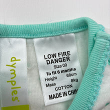 Load image into Gallery viewer, Girls Dymples, cotton pyjama t-shirt / top, pineapple, EUC, size 00,  