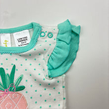Load image into Gallery viewer, Girls Dymples, cotton pyjama t-shirt / top, pineapple, EUC, size 00,  