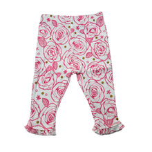 Load image into Gallery viewer, Girls Dymples, floral cotton leggings / bottoms, EUC, size 000,  