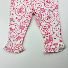 Load image into Gallery viewer, Girls Dymples, floral cotton leggings / bottoms, EUC, size 000,  