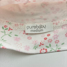 Load image into Gallery viewer, Girls purebaby, floral organic cotton hat / beanie, EUC, size 1,  