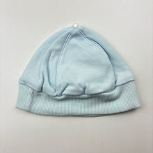 Load image into Gallery viewer, Boys blue, cotton hat / beanie, GUC, size 3 months,  