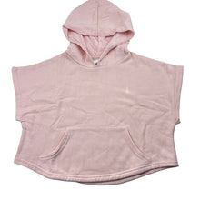 Load image into Gallery viewer, Girls H&amp;T, pink fleece lined cropped pocho sweater, EUC, size 7,  