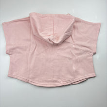 Load image into Gallery viewer, Girls H&amp;T, pink fleece lined cropped pocho sweater, EUC, size 7,  