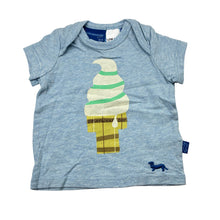 Load image into Gallery viewer, Boys Peter Alexander, blue cotton t-shirt / top, ice cream, GUC, size 0000,  