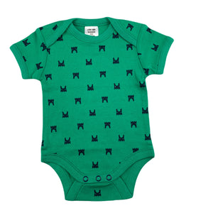 Target green soft cotton bodysuit / romper, size 0000, Pre-loved