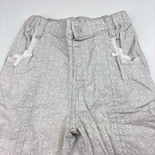 Load image into Gallery viewer, Girls Dymples, floral lightweight cotton pants, elasticated, GUC, size 1,  