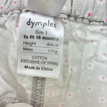 Load image into Gallery viewer, Girls Dymples, floral lightweight cotton pants, elasticated, GUC, size 1,  