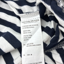 Load image into Gallery viewer, Girls Cotton On, navy stripe soft cotton asymmetrical dress, NEW, size 4, L: 58cm