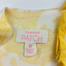 Load image into Gallery viewer, Girls Pumpkin Patch, lightweight summer hi-lo dress, FUC, size 6, L: 64cm at front