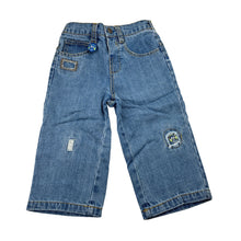 Load image into Gallery viewer, Boys Target, blue denim jeans, elasticated, Inside leg: 26.5cm, EUC, size 1,  