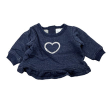 Load image into Gallery viewer, Girls Target, blue &amp; silver lightweight sweater / top, GUC, size 000,  