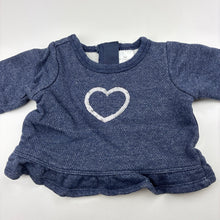 Load image into Gallery viewer, Girls Target, blue &amp; silver lightweight sweater / top, GUC, size 000,  