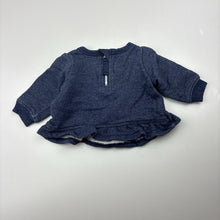 Load image into Gallery viewer, Girls Target, blue &amp; silver lightweight sweater / top, GUC, size 000,  